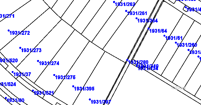 Parcela st. 1931/396 v KÚ Bystrc, Katastrální mapa