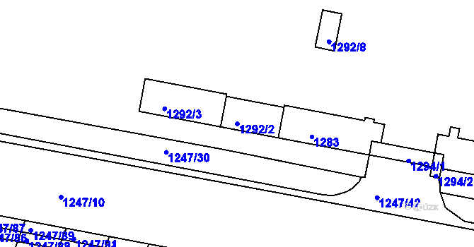 Parcela st. 1292/2 v KÚ Bohunice, Katastrální mapa