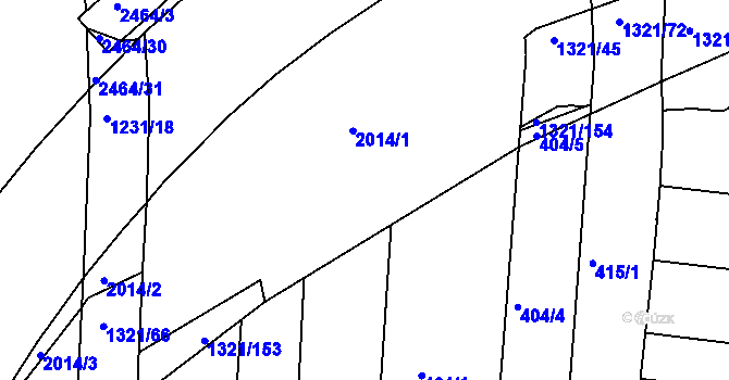 Parcela st. 1321/3 v KÚ Bohunice, Katastrální mapa