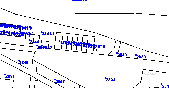 Parcela st. 1321/18 v KÚ Bohunice, Katastrální mapa