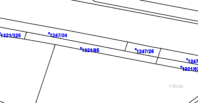 Parcela st. 1321/86 v KÚ Bohunice, Katastrální mapa