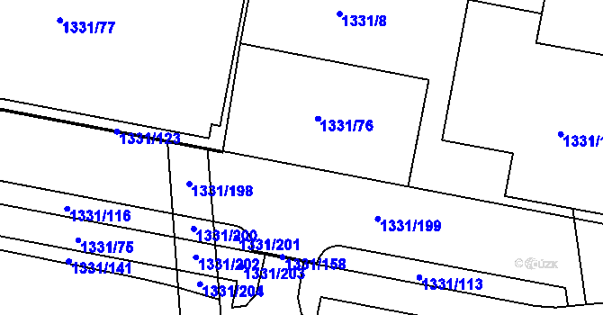 Parcela st. 1331/27 v KÚ Bohunice, Katastrální mapa