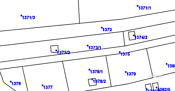 Parcela st. 1373/1 v KÚ Bohunice, Katastrální mapa