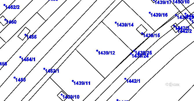 Parcela st. 1439/12 v KÚ Bohunice, Katastrální mapa