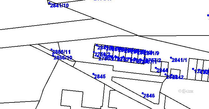 Parcela st. 2751 v KÚ Bohunice, Katastrální mapa