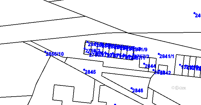Parcela st. 2752 v KÚ Bohunice, Katastrální mapa