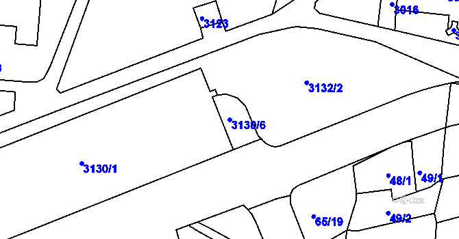 Parcela st. 3130/6 v KÚ Bohunice, Katastrální mapa