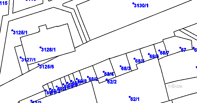 Parcela st. 3130/8 v KÚ Bohunice, Katastrální mapa
