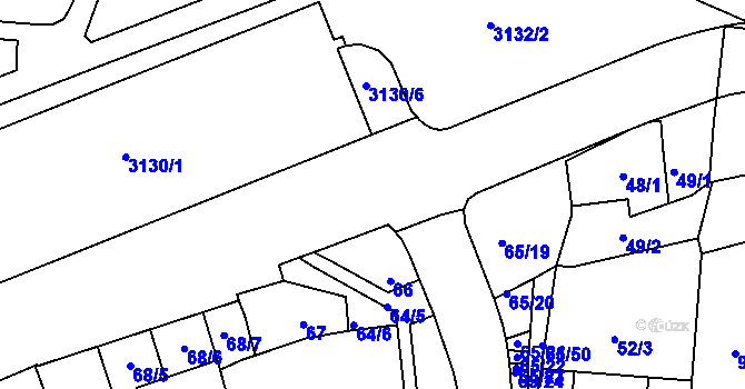 Parcela st. 3130/9 v KÚ Bohunice, Katastrální mapa