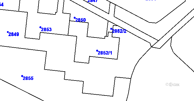 Parcela st. 2852/1 v KÚ Bohunice, Katastrální mapa
