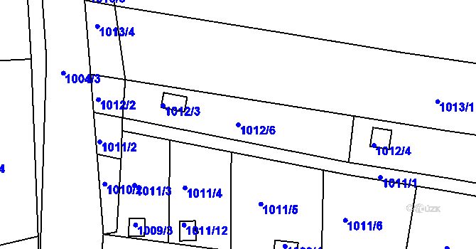 Parcela st. 1012/6 v KÚ Bohunice, Katastrální mapa