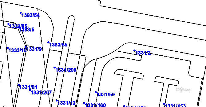 Parcela st. 1331/112 v KÚ Bohunice, Katastrální mapa