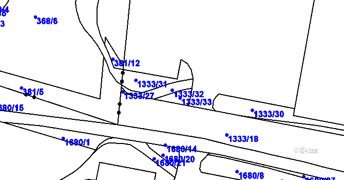 Parcela st. 1333/32 v KÚ Bohunice, Katastrální mapa