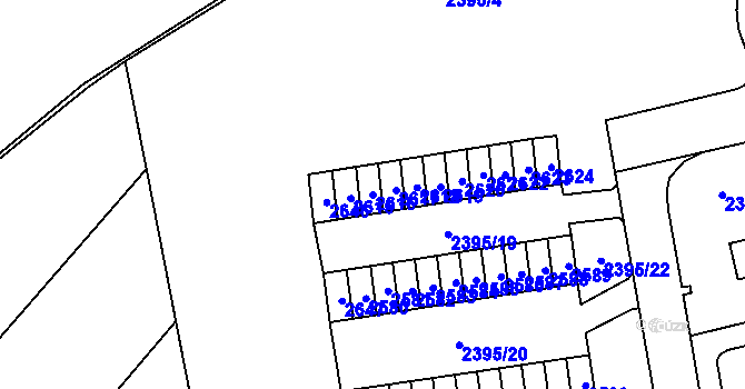 Parcela st. 2616 v KÚ Starý Lískovec, Katastrální mapa
