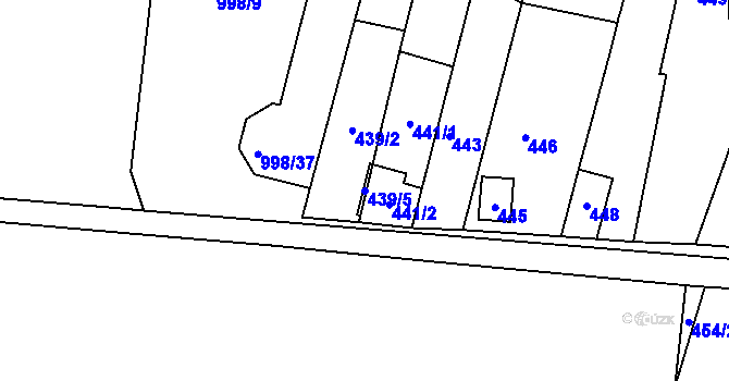 Parcela st. 439/5 v KÚ Starý Lískovec, Katastrální mapa