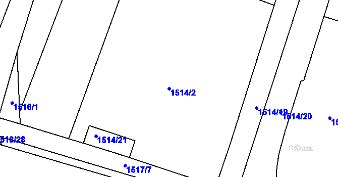 Parcela st. 1514/2 v KÚ Horní Heršpice, Katastrální mapa