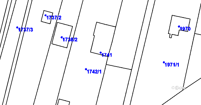 Parcela st. 1741 v KÚ Horní Heršpice, Katastrální mapa