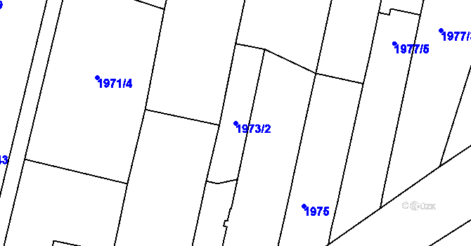 Parcela st. 1973/2 v KÚ Horní Heršpice, Katastrální mapa
