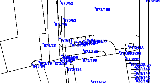 Parcela st. 873/152 v KÚ Horní Heršpice, Katastrální mapa