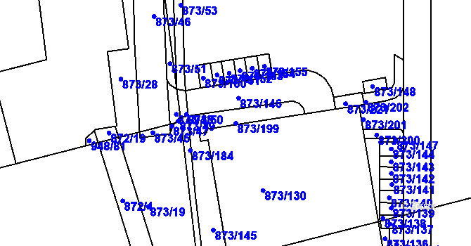 Parcela st. 873/199 v KÚ Horní Heršpice, Katastrální mapa