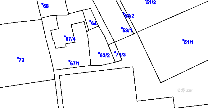 Parcela st. 62 v KÚ Dolní Heršpice, Katastrální mapa