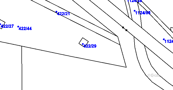 Parcela st. 422/30 v KÚ Dolní Heršpice, Katastrální mapa
