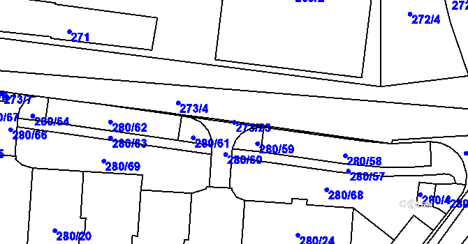 Parcela st. 273/23 v KÚ Dolní Heršpice, Katastrální mapa