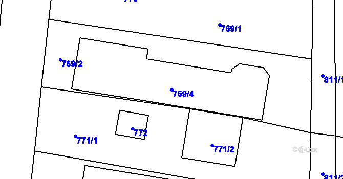 Parcela st. 769/4 v KÚ Přízřenice, Katastrální mapa