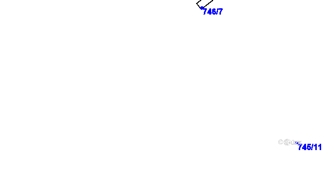 Parcela st. 745/15 v KÚ Tuřany, Katastrální mapa