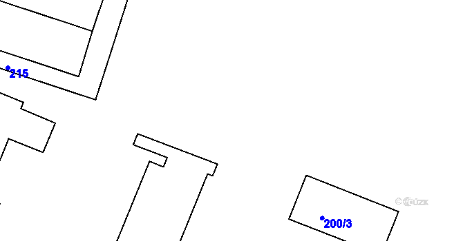 Parcela st. 2065/74 v KÚ Tuřany, Katastrální mapa