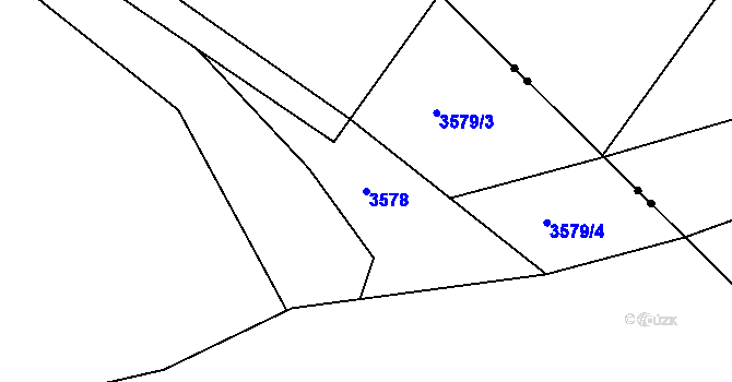 Parcela st. 3578 v KÚ Tuřany, Katastrální mapa