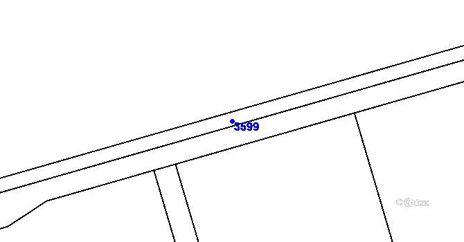 Parcela st. 3599 v KÚ Tuřany, Katastrální mapa