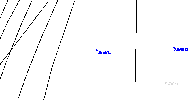 Parcela st. 3568/3 v KÚ Tuřany, Katastrální mapa