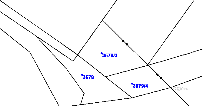 Parcela st. 3579/3 v KÚ Tuřany, Katastrální mapa