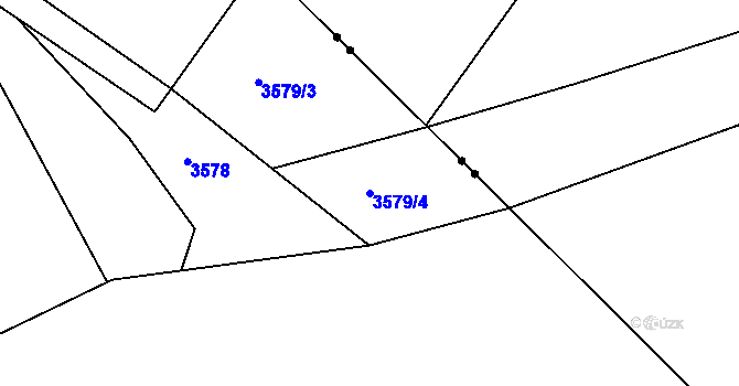 Parcela st. 3579/4 v KÚ Tuřany, Katastrální mapa