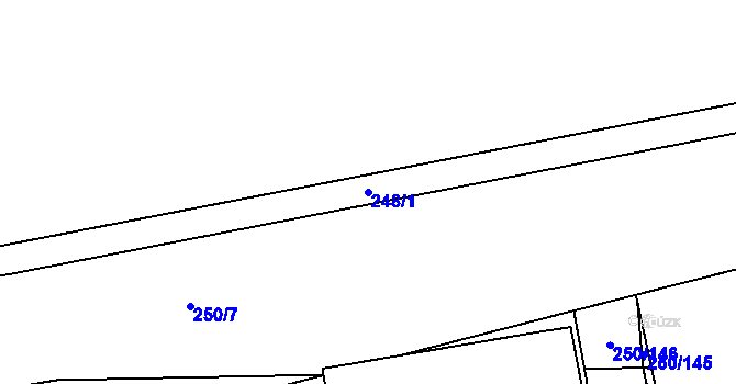 Parcela st. 248/1 v KÚ Brněnské Ivanovice, Katastrální mapa