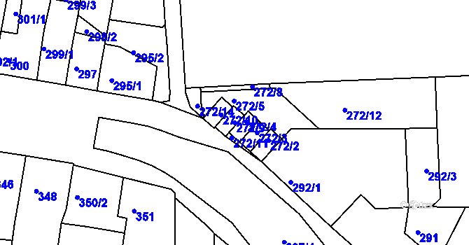 Parcela st. 272/9 v KÚ Brněnské Ivanovice, Katastrální mapa