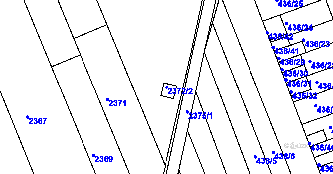 Parcela st. 2372/2 v KÚ Holásky, Katastrální mapa