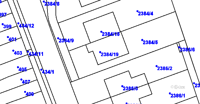 Parcela st. 2384/19 v KÚ Holásky, Katastrální mapa