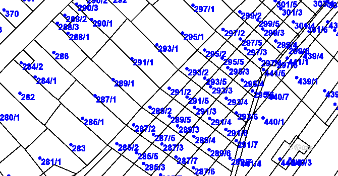 Parcela st. 291/2 v KÚ Slatina, Katastrální mapa