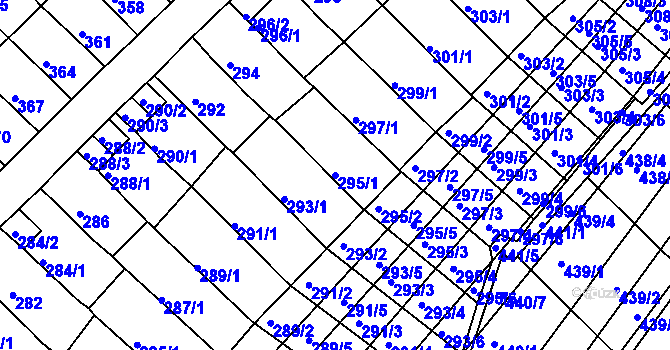 Parcela st. 295/1 v KÚ Slatina, Katastrální mapa