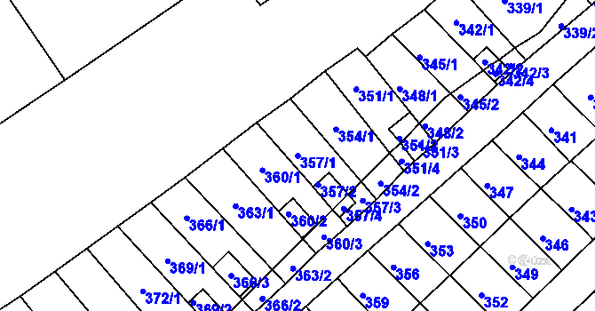 Parcela st. 357/1 v KÚ Slatina, Katastrální mapa