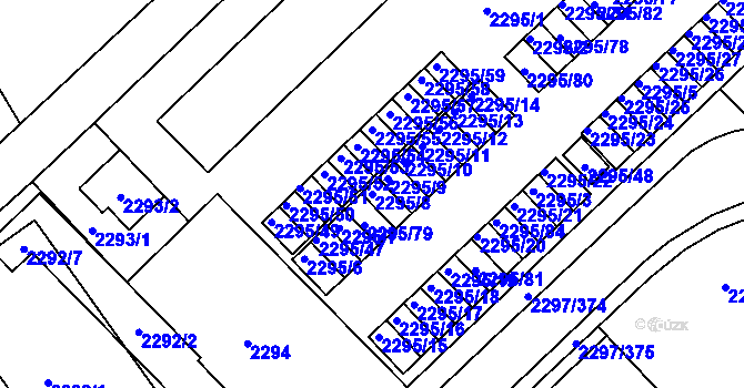 Parcela st. 2295/8 v KÚ Slatina, Katastrální mapa