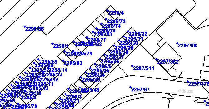 Parcela st. 2295/27 v KÚ Slatina, Katastrální mapa