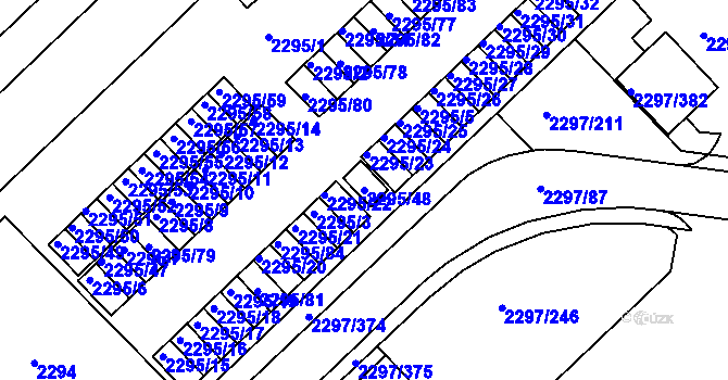 Parcela st. 2295/48 v KÚ Slatina, Katastrální mapa