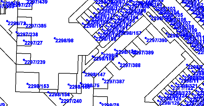 Parcela st. 2298/6 v KÚ Slatina, Katastrální mapa