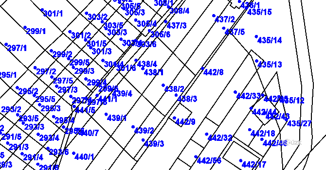 Parcela st. 438/2 v KÚ Slatina, Katastrální mapa