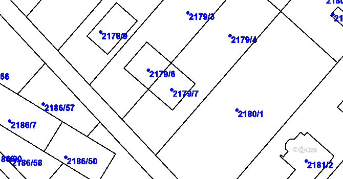 Parcela st. 2179/7 v KÚ Slatina, Katastrální mapa