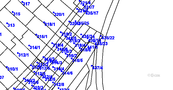 Parcela st. 441/6 v KÚ Slatina, Katastrální mapa