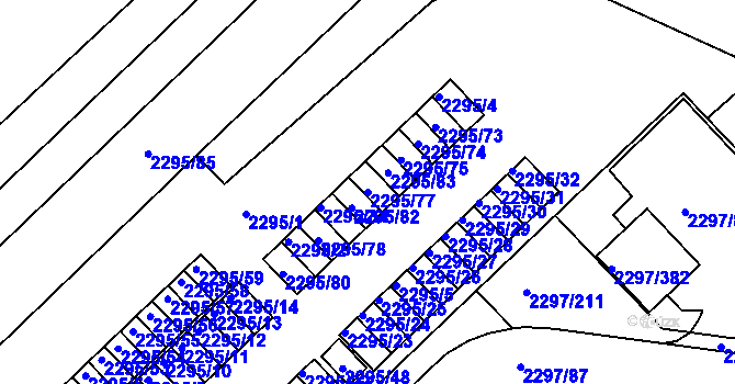 Parcela st. 2295/77 v KÚ Slatina, Katastrální mapa